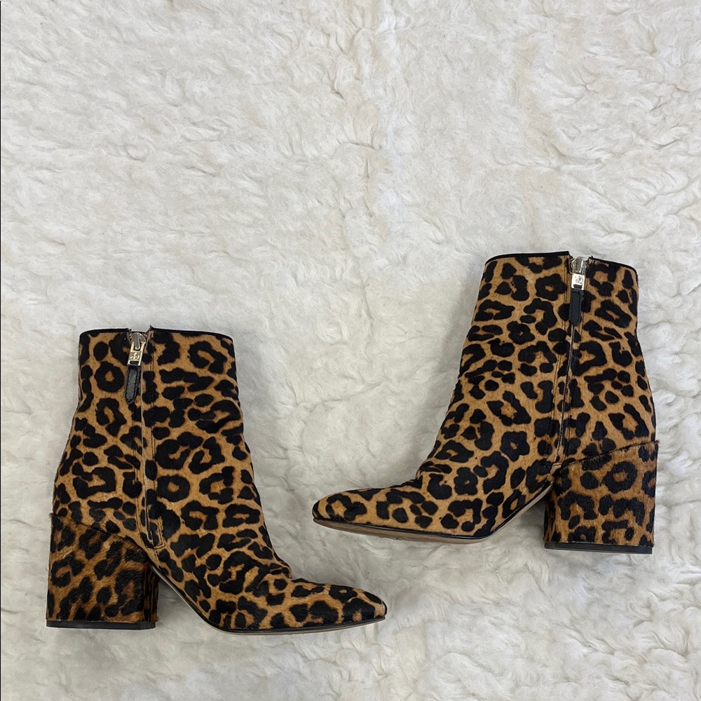 Leopard Print Sam Edelman Ankle Boots